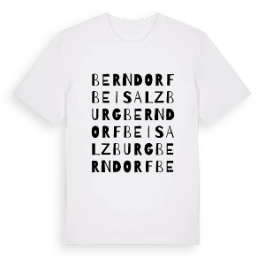 Berndorf bei Salzburg ordlek t-shirt – ekologisk bomull t-shirt från PinShirt