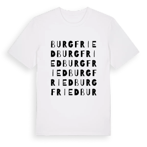 Burgfried ordlek t-shirt – ekologisk bomull t-shirt från Pinshirt