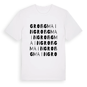 Großgmain ordlek t-shirt – ekologisk bomull t-shirt från Pinshirt
