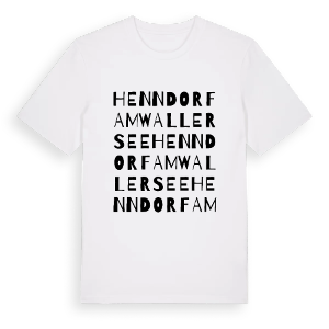 Henndorf am Wallersee ordlek t-shirt – ekologisk bomull t-shirt från Pinshirt