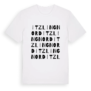 Itzling Nord ordlek t-shirt – ekologisk bomull t-shirt från Pinshirt