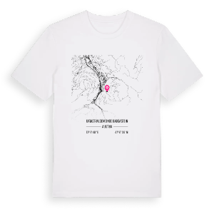 Katastralgemeinde Badgastein karta t-shirt – ekologisk bomull t-shirt från Pinshirt