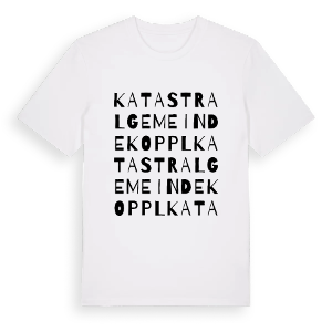 Katastralgemeinde Koppl ordlek t-shirt – ekologisk bomull t-shirt från Pinshirt