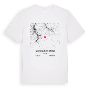 Katastralgemeinde Remsach karta t-shirt – ekologisk bomull t-shirt från Pinshirt
