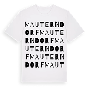 Mauterndorf ordlek t-shirt – ekologisk bomull t-shirt från Pinshirt