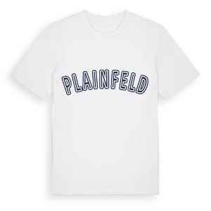 Plainfeld college t-shirt – ekologisk bomull t-shirt från Pinshirt