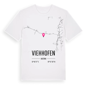 Viehhofen karta t-shirt – ekologisk bomull t-shirt från Pinshirt