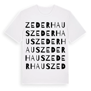 Zederhaus ordlek t-shirt – ekologisk bomull t-shirt från Pinshirt