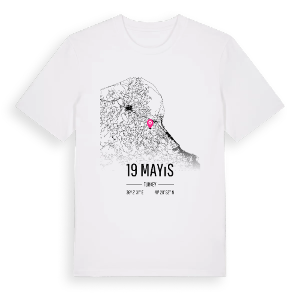 19 Mayıs karta t-shirt – ekologisk bomull t-shirt från Pinshirt