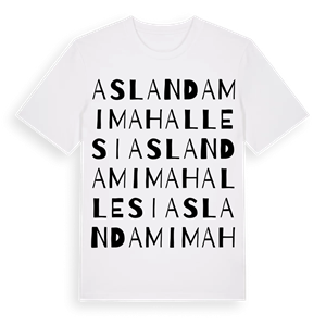 Aslandamı Mahallesi ordlek t-shirt – ekologisk bomull t-shirt från Pinshirt