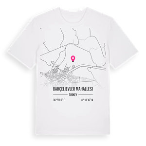 Bahçelievler Mahallesi karta t-shirt – ekologisk bomull t-shirt från Pinshirt