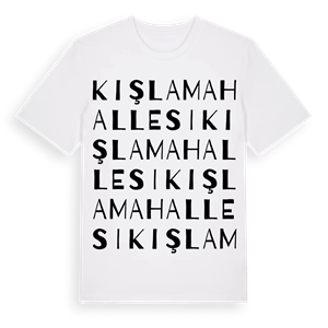 Kışla Mahallesi ordlek t-shirt – ekologisk bomull t-shirt från Pinshirt
