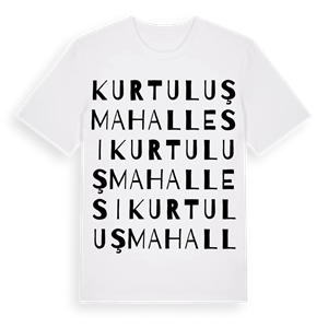 Kurtuluş Mahallesi ordlek t-shirt – ekologisk bomull t-shirt från Pinshirt