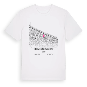 Mimarsinan Mahallesi karta t-shirt – ekologisk bomull t-shirt från Pinshirt