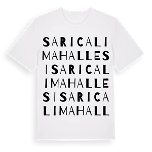 Sarıcalı Mahallesi ordlek t-shirt – ekologisk bomull t-shirt från Pinshirt
