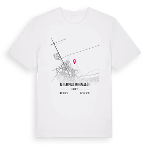 15 Temmuz Mahallesi karta t-shirt – ekologisk bomull t-shirt från Pinshirt