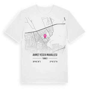 Ahmet Yesevi Mahallesi karta t-shirt – ekologisk bomull t-shirt från Pinshirt