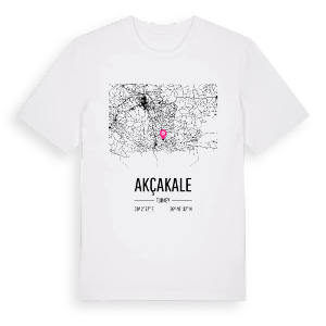 Akçakale karta t-shirt – ekologisk bomull t-shirt från Pinshirt