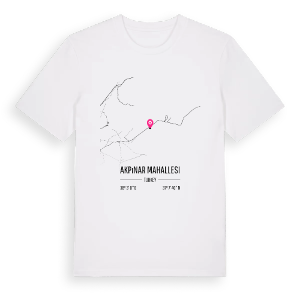 Akpınar Mahallesi karta t-shirt – ekologisk bomull t-shirt från Pinshirt