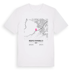 Akşemsettin Mahallesi karta t-shirt – ekologisk bomull t-shirt från Pinshirt