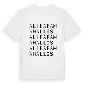 Ali Baba Mahallesi ordlek t-shirt – ekologisk bomull t-shirt från Pinshirt
