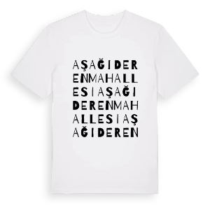 Aşağıderen Mahallesi ordlek t-shirt – ekologisk bomull t-shirt från Pinshirt