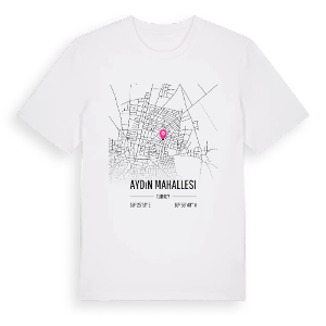 Aydın Mahallesi karta t-shirt – ekologisk bomull t-shirt från Pinshirt