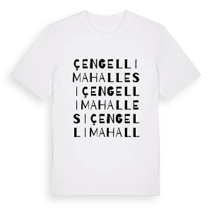 Çengelli Mahallesi ordlek t-shirt – ekologisk bomull t-shirt från Pinshirt