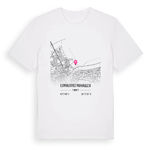 Cumhuriyet Mahallesi karta t-shirt – ekologisk bomull t-shirt från Pinshirt