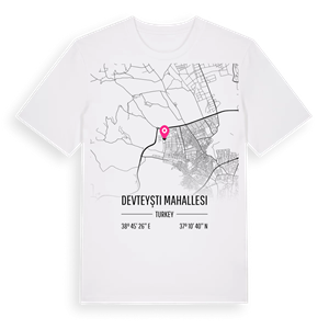 Devteyşti Mahallesi karta t-shirt – ekologisk bomull t-shirt från Pinshirt