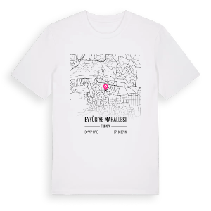 Eyyübiye Mahallesi karta t-shirt – ekologisk bomull t-shirt från Pinshirt