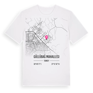 Güllübağ Mahallesi karta t-shirt – ekologisk bomull t-shirt från Pinshirt