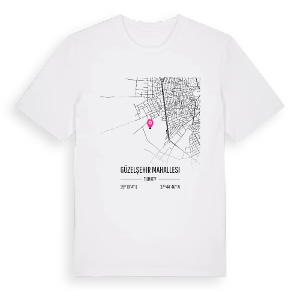 Güzelşehir Mahallesi karta t-shirt – ekologisk bomull t-shirt från Pinshirt