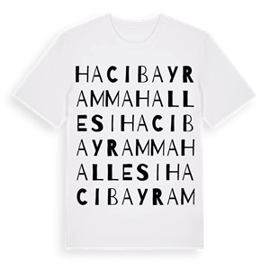Hacıbayram Mahallesi ordlek t-shirt – ekologisk bomull t-shirt från Pinshirt