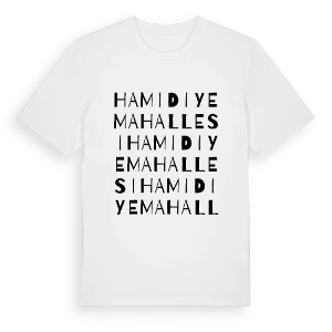 Hamidiye Mahallesi ordlek t-shirt – ekologisk bomull t-shirt från Pinshirt