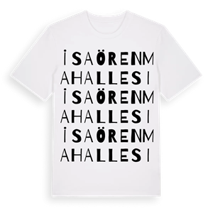 İsaören Mahallesi ordlek t-shirt – ekologisk bomull t-shirt från Pinshirt