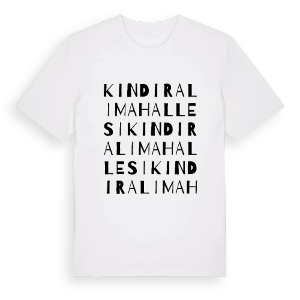 Kındırali Mahallesi ordlek t-shirt – ekologisk bomull t-shirt från Pinshirt