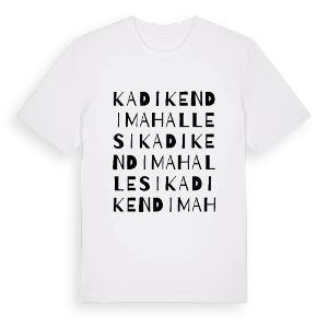 Kadıkendi Mahallesi ordlek t-shirt – ekologisk bomull t-shirt från Pinshirt