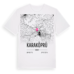 Karaköprü karta t-shirt – ekologisk bomull t-shirt från Pinshirt