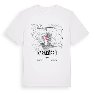 Karaköprü karta t-shirt – ekologisk bomull t-shirt från Pinshirt