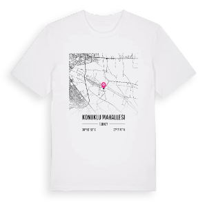 Konuklu Mahallesi karta t-shirt – ekologisk bomull t-shirt från Pinshirt