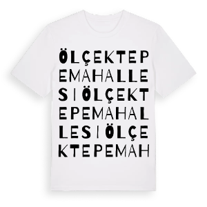 Ölçektepe Mahallesi ordlek t-shirt – ekologisk bomull t-shirt från Pinshirt
