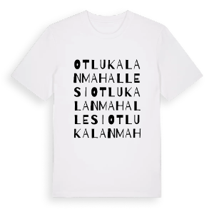 Otlukalan Mahallesi ordlek t-shirt – ekologisk bomull t-shirt från Pinshirt