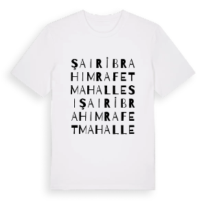 Şair İbrahim Rafet Mahallesi ordlek t-shirt – ekologisk bomull t-shirt från Pinshirt
