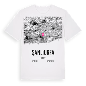 Şanlıurfa karta t-shirt – ekologisk bomull t-shirt från Pinshirt