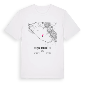 Selçuklu Mahallesi karta t-shirt – ekologisk bomull t-shirt från Pinshirt