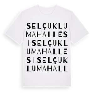 Selçuklu Mahallesi ordlek t-shirt – ekologisk bomull t-shirt från Pinshirt