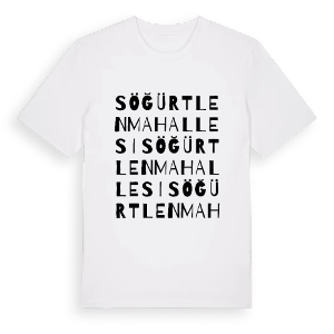 Söğürtlen Mahallesi ordlek t-shirt – ekologisk bomull t-shirt från Pinshirt