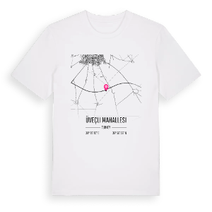 Üveçli Mahallesi karta t-shirt – ekologisk bomull t-shirt från Pinshirt