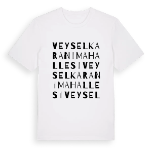 Veysel Karani Mahallesi ordlek t-shirt – ekologisk bomull t-shirt från Pinshirt